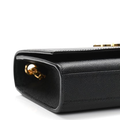 Saint Laurent Grain De Poudre Small Monogram Kate Satchel Black 7 of 9