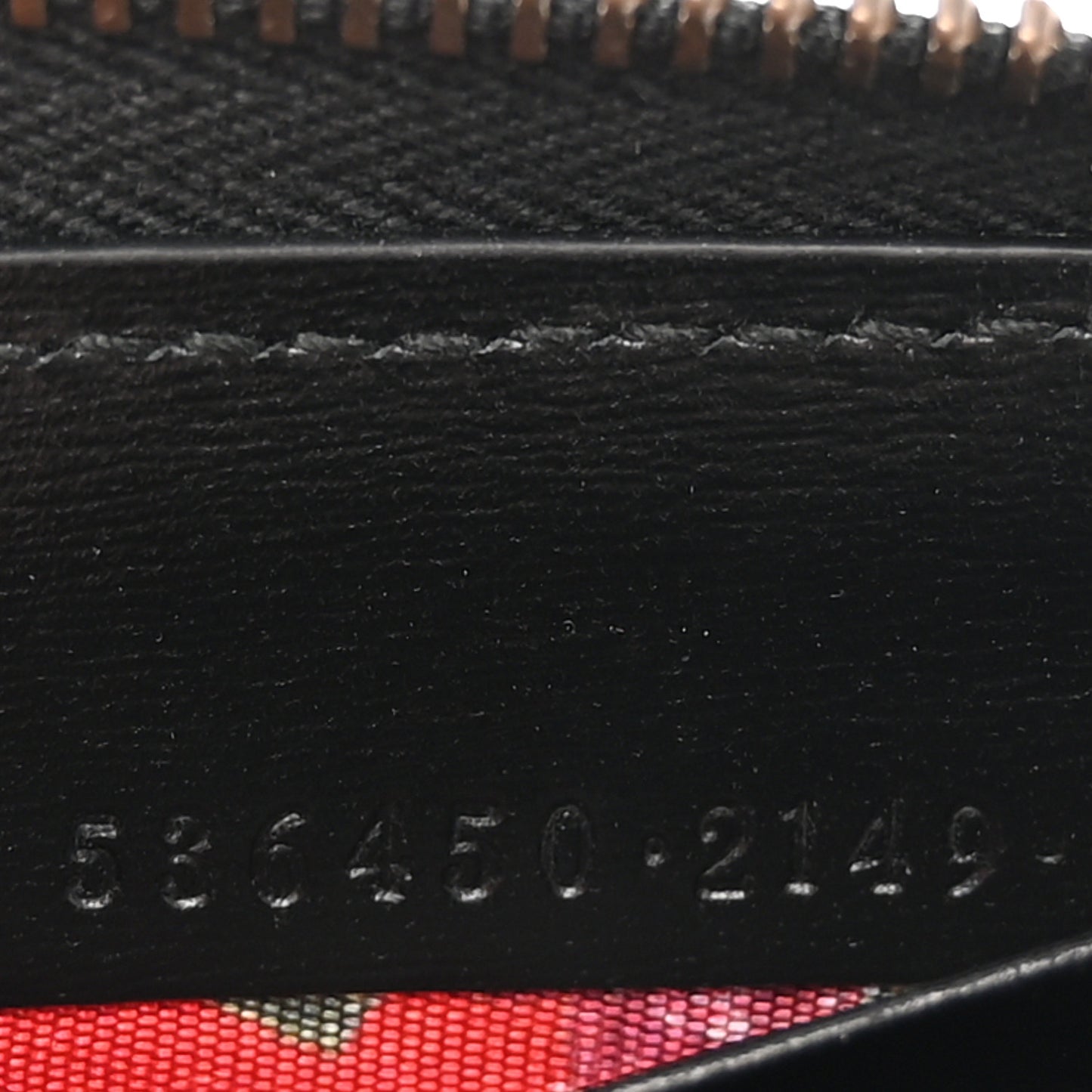 Calfskin Web Trapuntata GG Zip Around Wallet Black