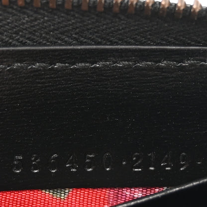 Gucci Calfskin Web Trapuntata GG Zip Around Wallet Black 6 of 10