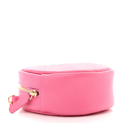 Chanel Caviar Quilted Round Clutch With Chain Pink 4 of 11