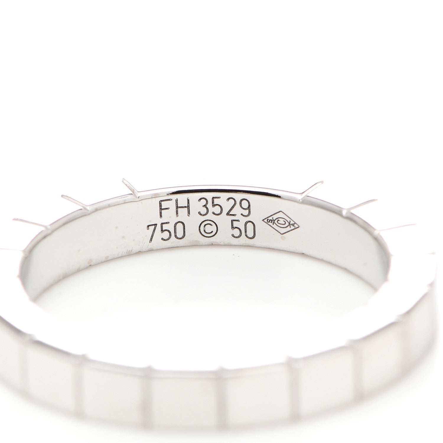 Cartier 18K White Gold Lanieres Ring 50 5.25 4 of 5