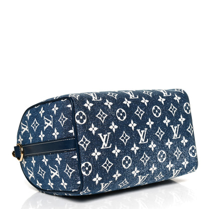 Louis Vuitton Monogram Jacquard Denim Speedy Bandouliere 25 Bleu 4 of 11