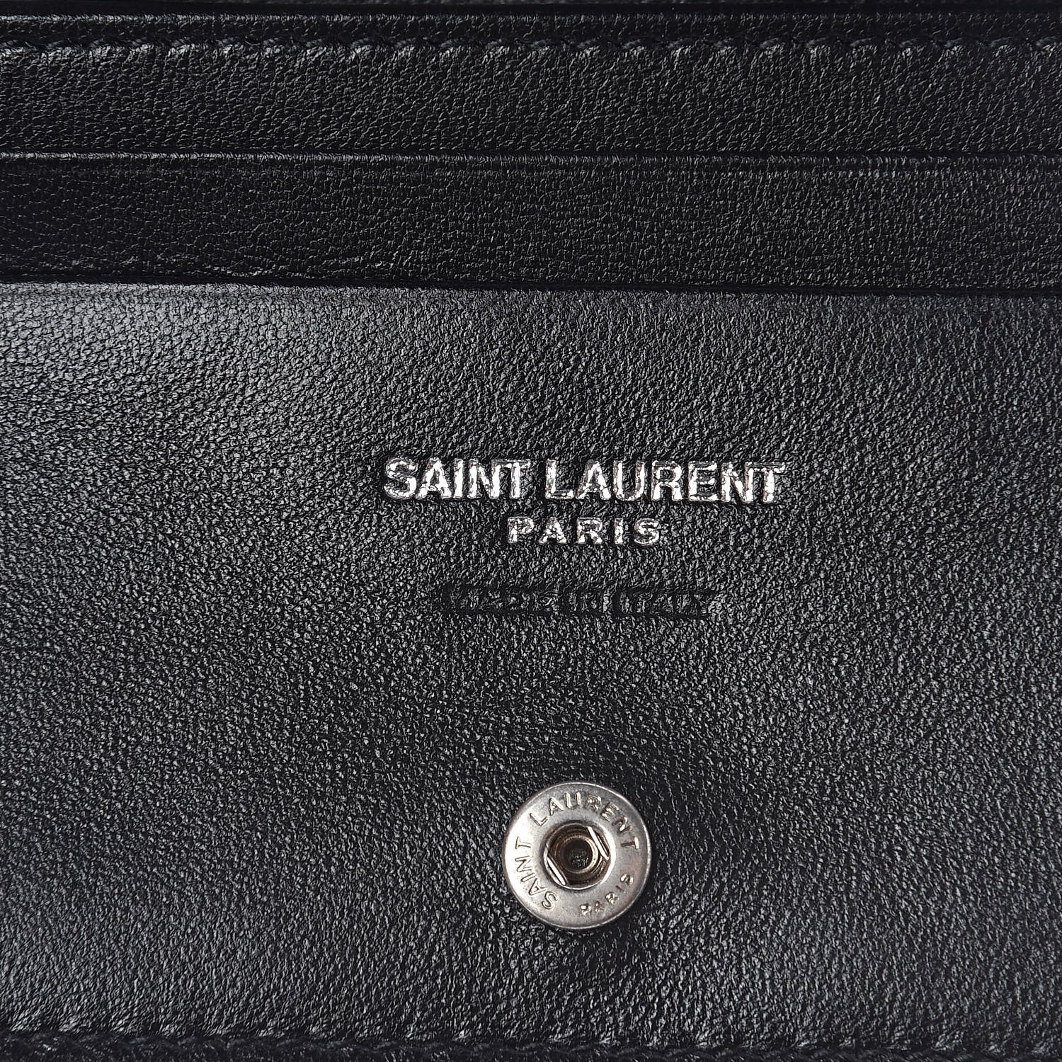 Saint Laurent Lambskin Y Quilted Monogram Loulou Flap Wallet Black 6 of 6