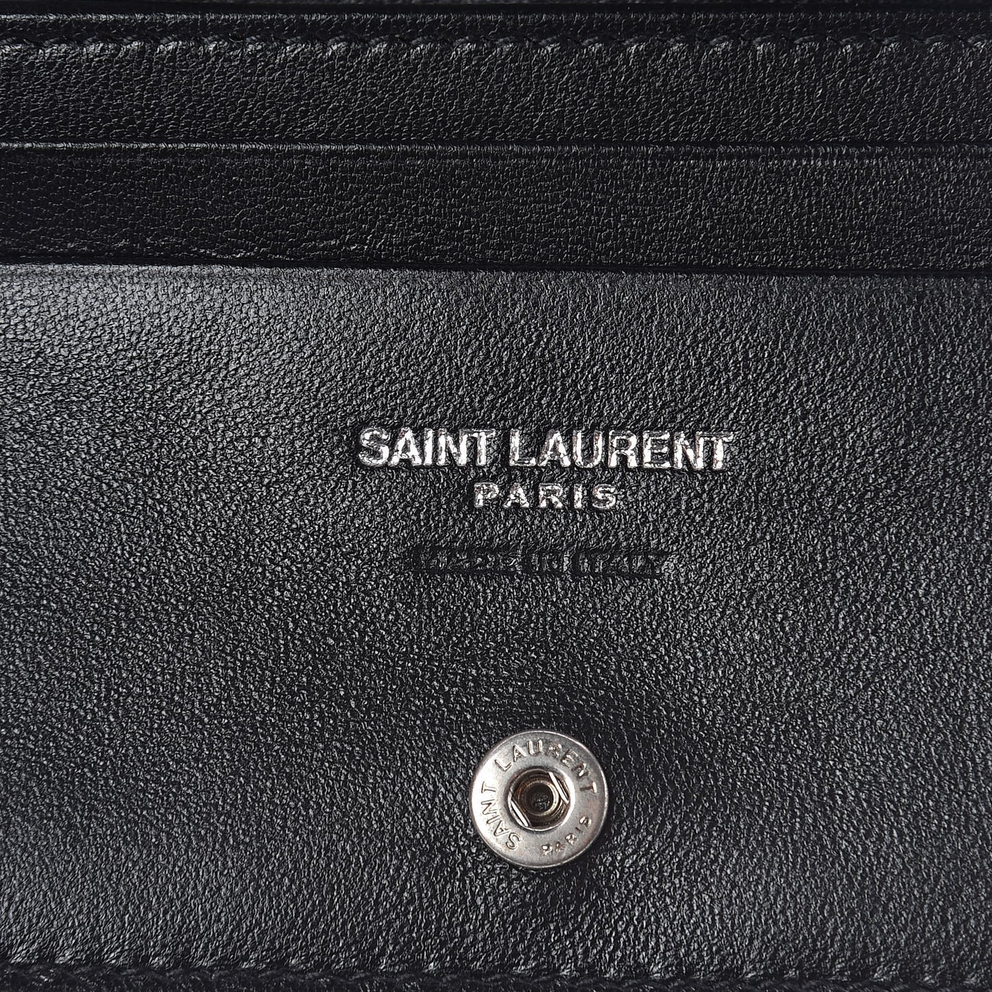 Lambskin Y Quilted Monogram Loulou Flap Wallet Black