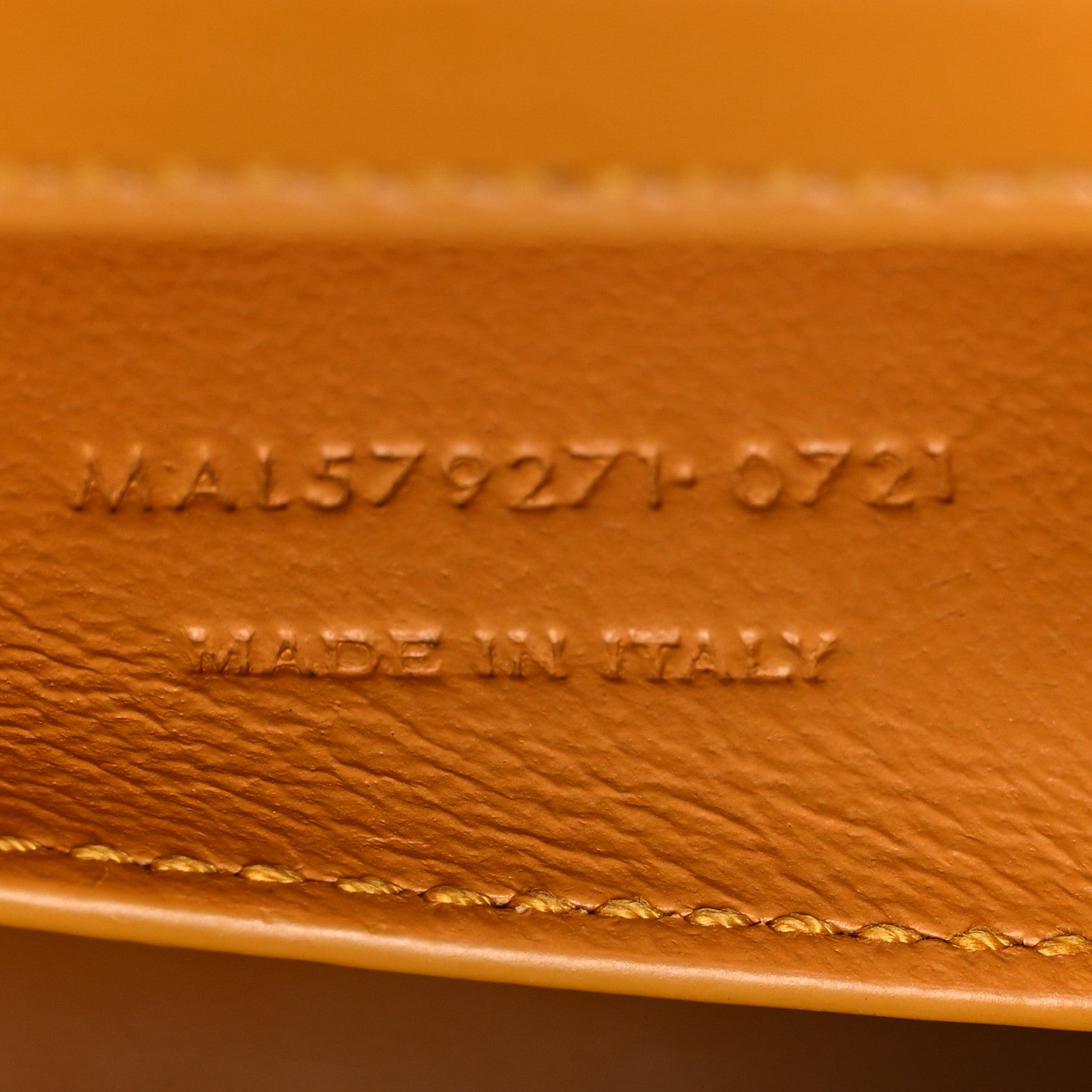 Saint Laurent Smooth Calfskin Manhattan Baguette Tangerine 7 of 15