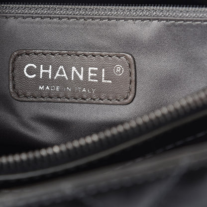 Chanel Glazed Calfskin Quilted CC Messenger Bag Black 6 of 10