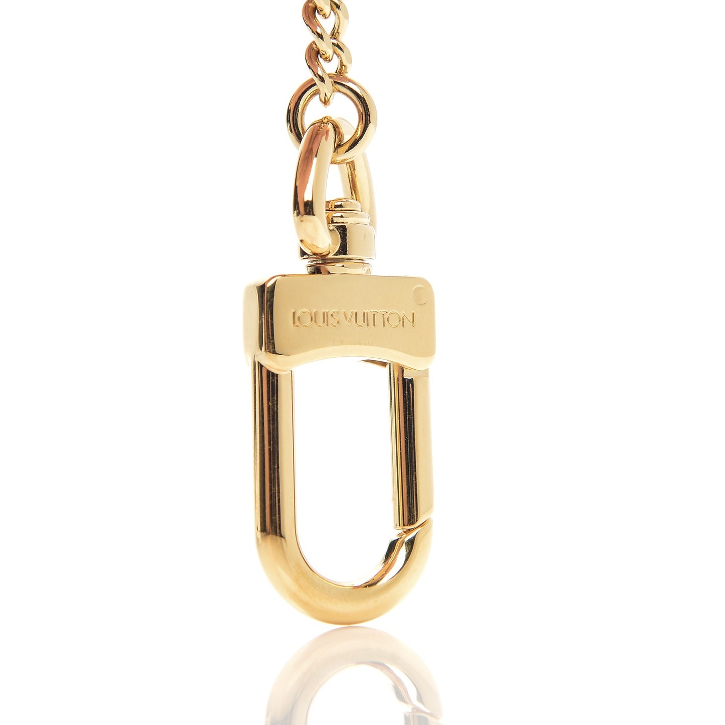Metal Pochette Extender Key Ring Chain Gold