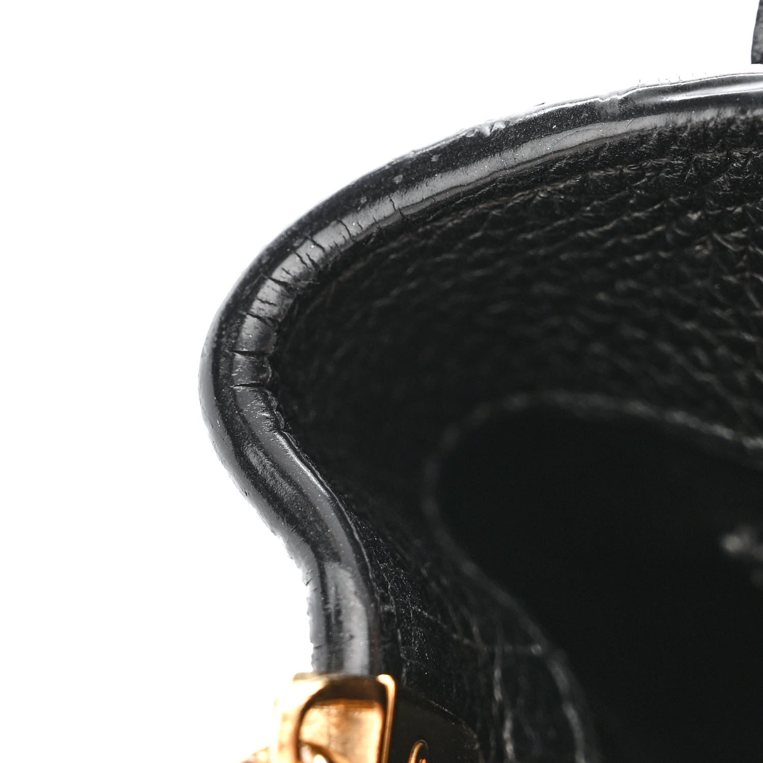 Louis Vuitton Taurillon Mini Chain Capucines Black 13 of 13