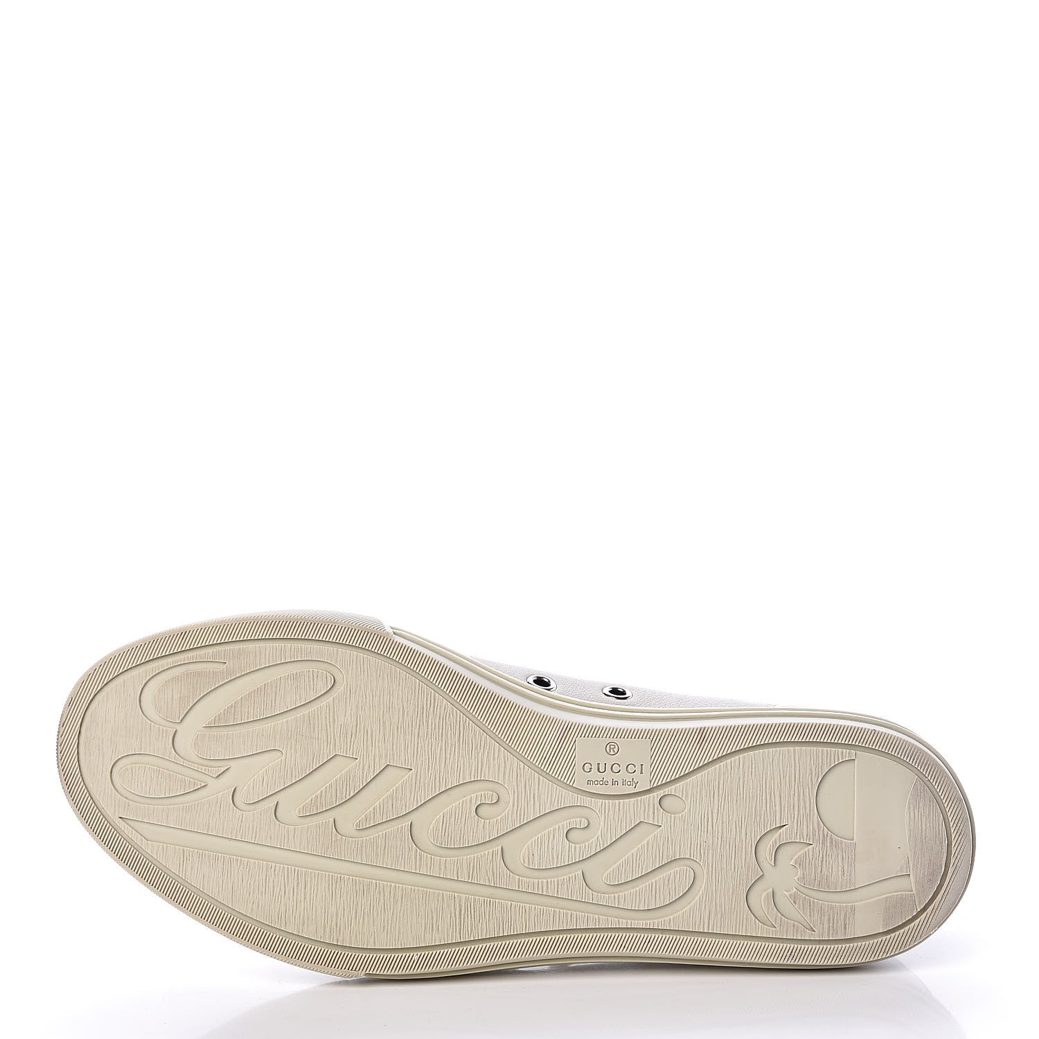 Gucci Calfskin Miro Soft Mens Lace Up Sneakers 5.5 Mystic White 7 of 12