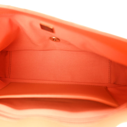 Chanel Calfskin Quilted Top Handle Flap Orange 5 of 10
