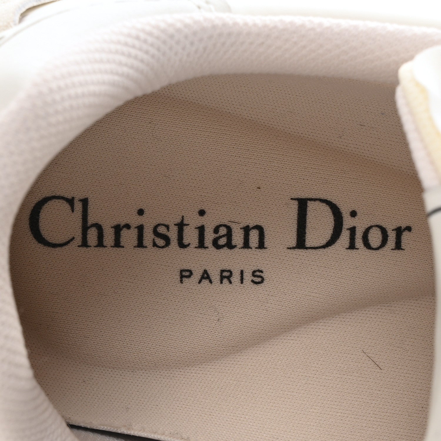 Christian Dior Calfskin Nylon Womens D-Sketch Sneakers 41 White