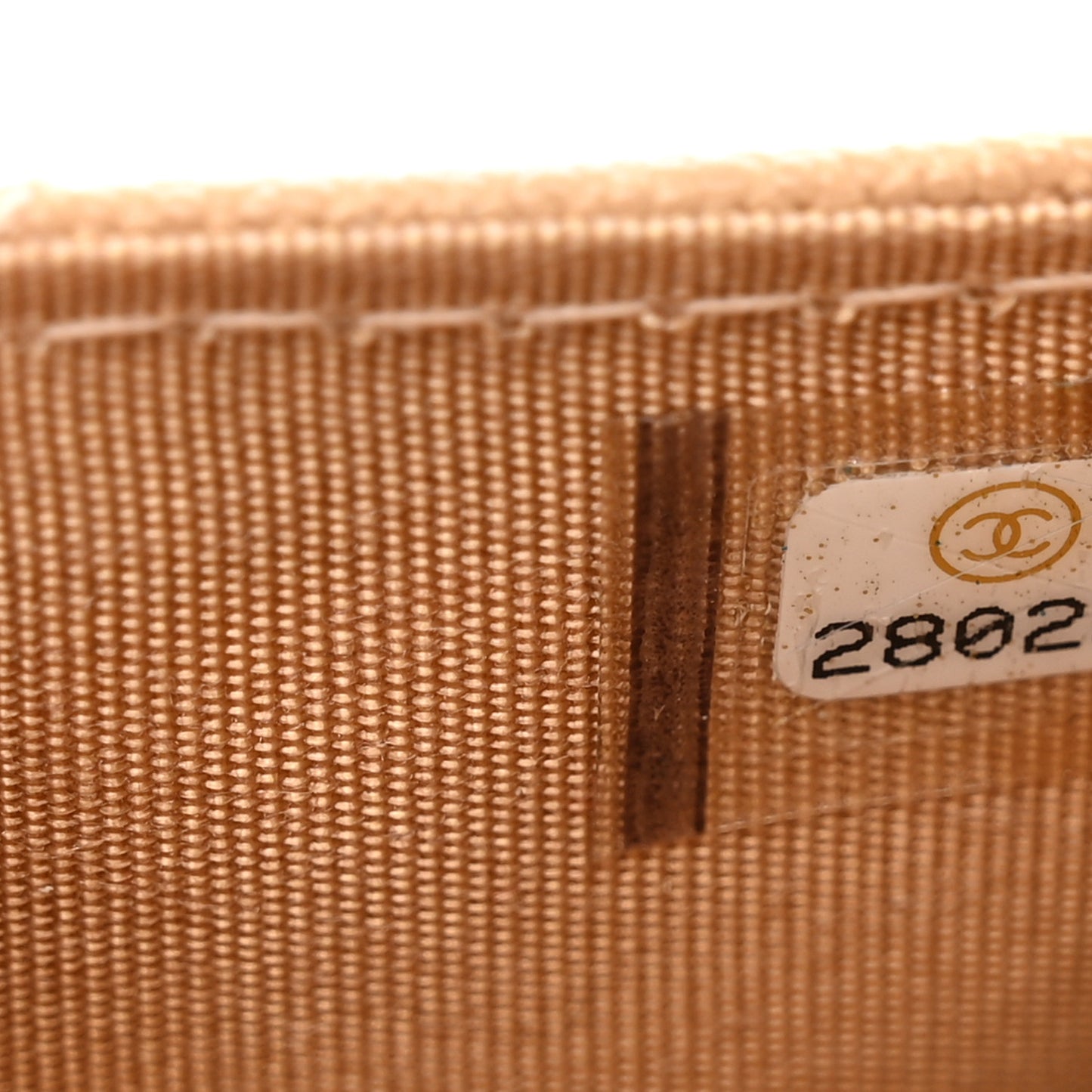 Caviar Quilted Boy Flap Card Holder Wallet Beige