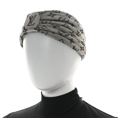 Louis Vuitton Silk Monogram LV Pool Party Turban Headband Argent 2 of 6