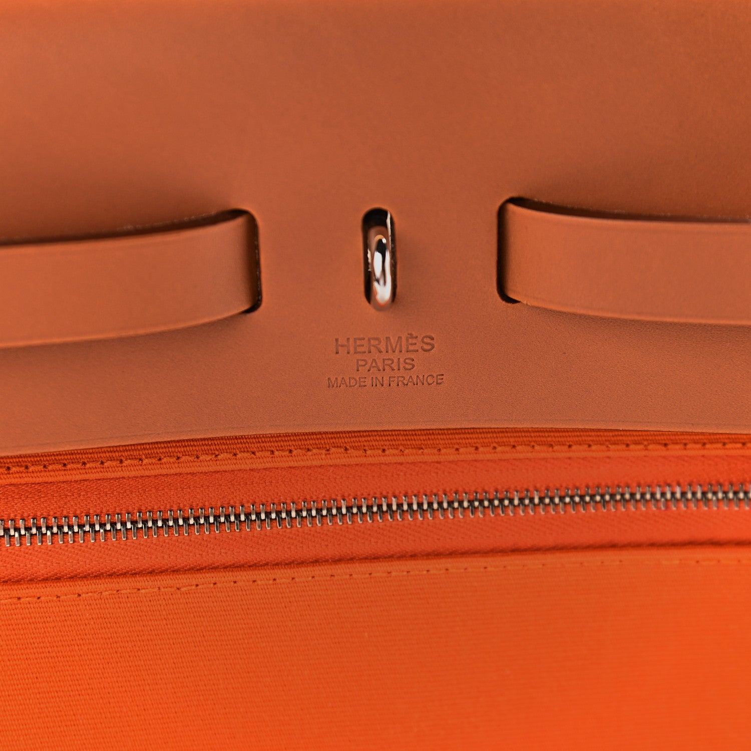 Hermes Vache Hunter Toile Herbag Zip 31 PM Orange 7 of 10