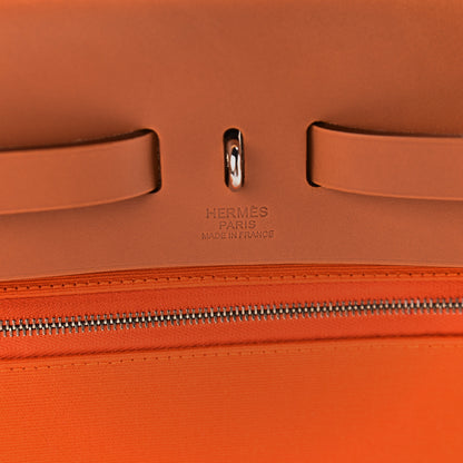 Hermes Vache Hunter Toile Herbag Zip 31 PM Orange 7 of 10