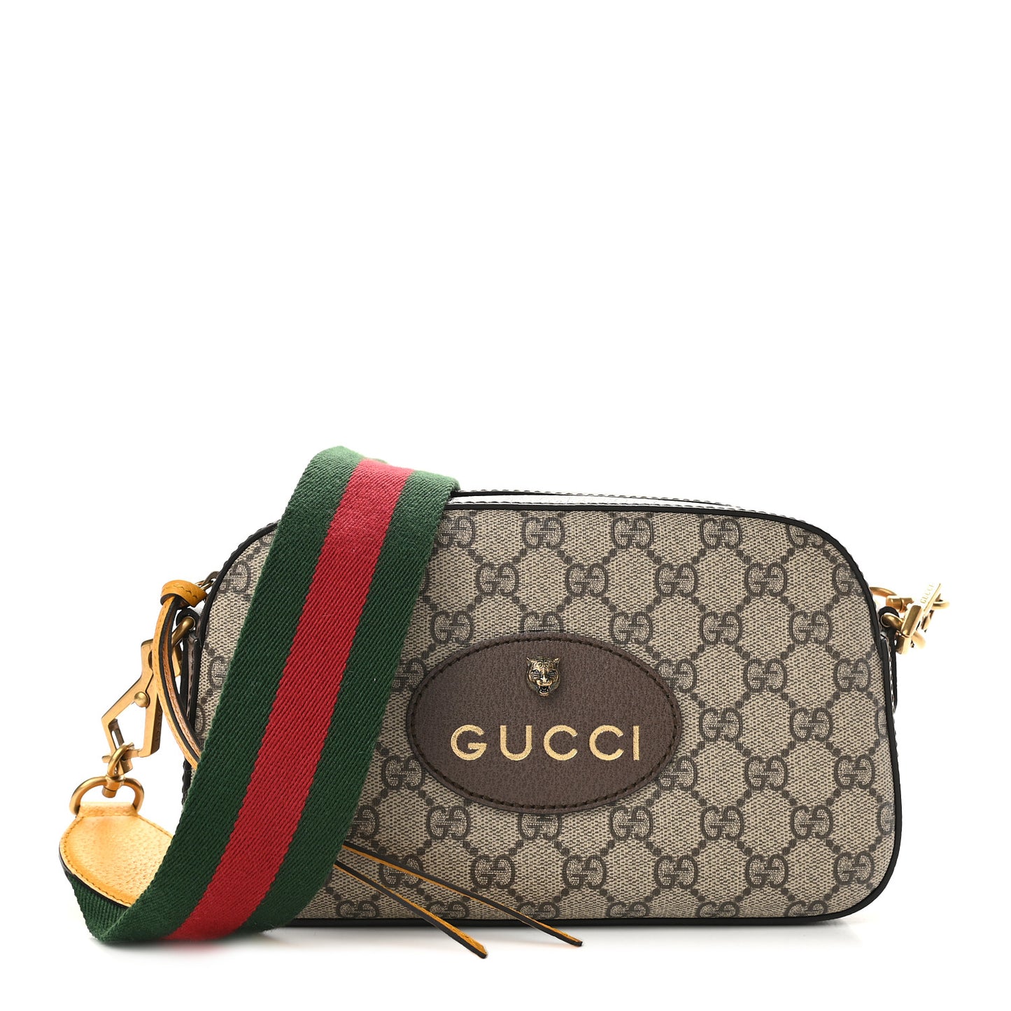 GG Supreme Monogram Web Neo Vintage Shoulder Bag Beige New Acero Crop