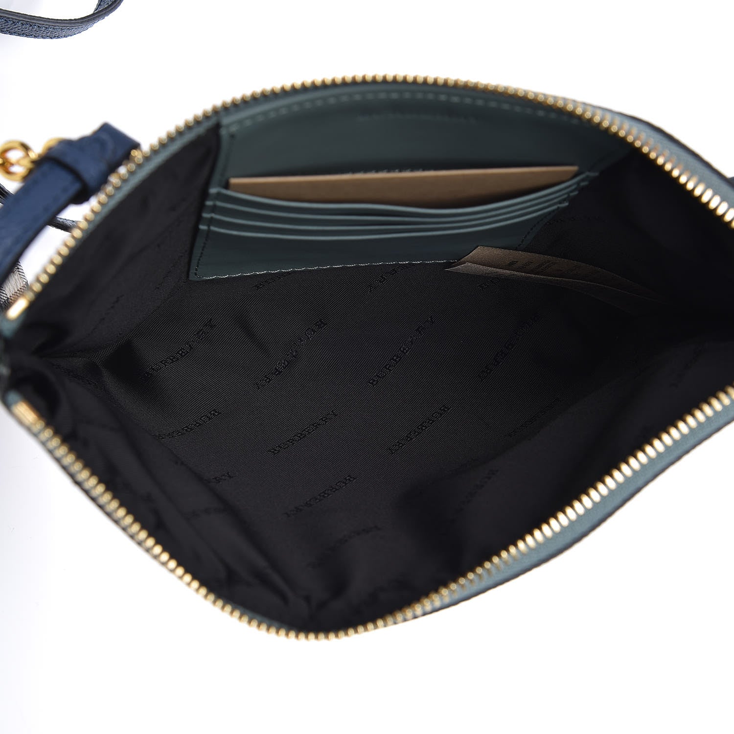 Burberry Haymarket Check Derby Peyton Crossbody Clutch Bag Eucalyptus Green 5 of 6
