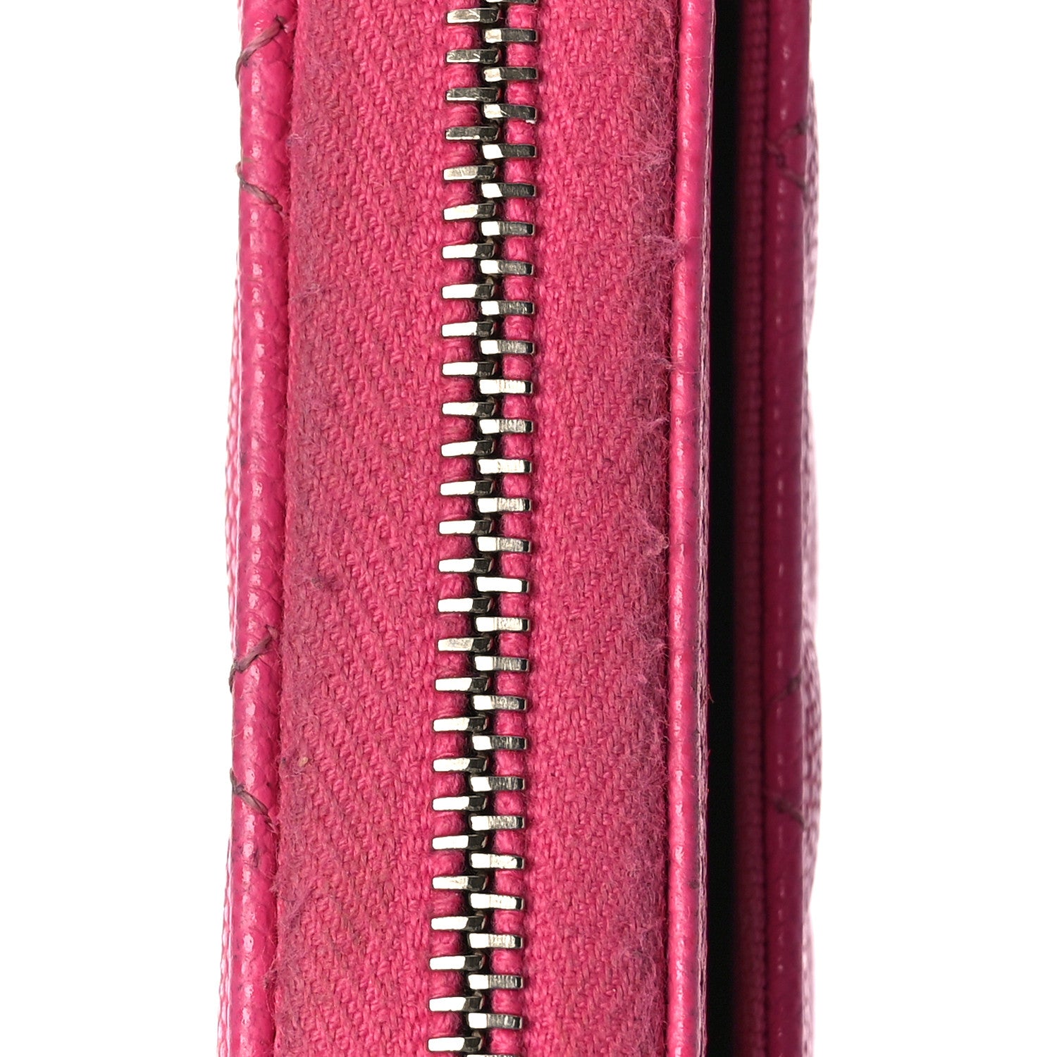 Chanel Caviar Quilted Zip Coin Purse Pink 14 of 17