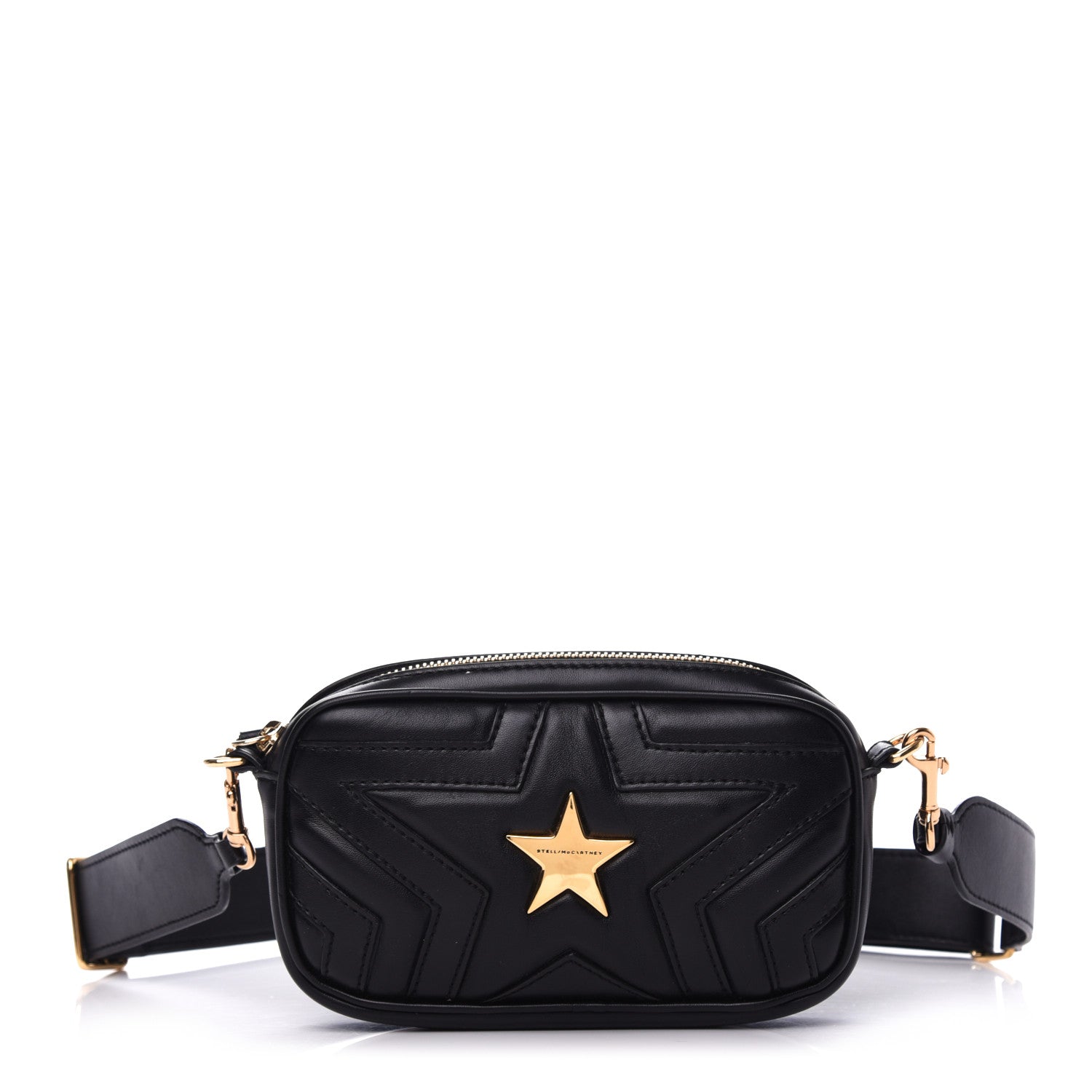 Stella McCartney Eco Alter Nappa Star Patch Belt Bag Black 1 of 8
