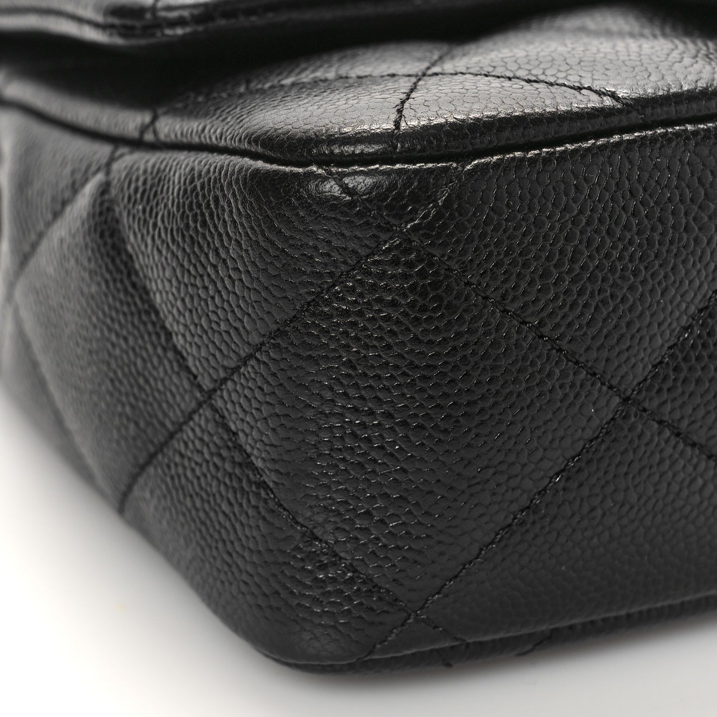 Caviar Quilted Mini Sweetheart Flap Black