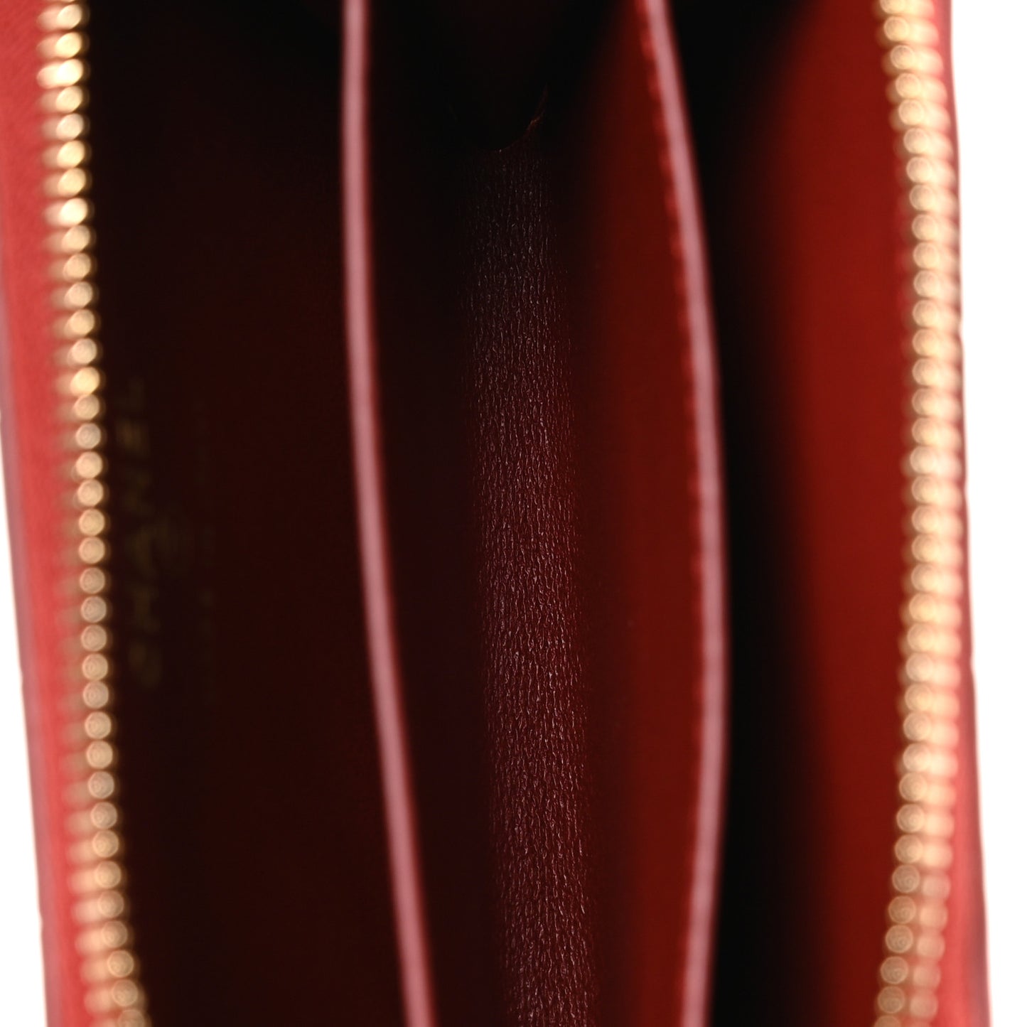 Calfskin Crocodile Embossed Crococo Coin Purse Burgundy