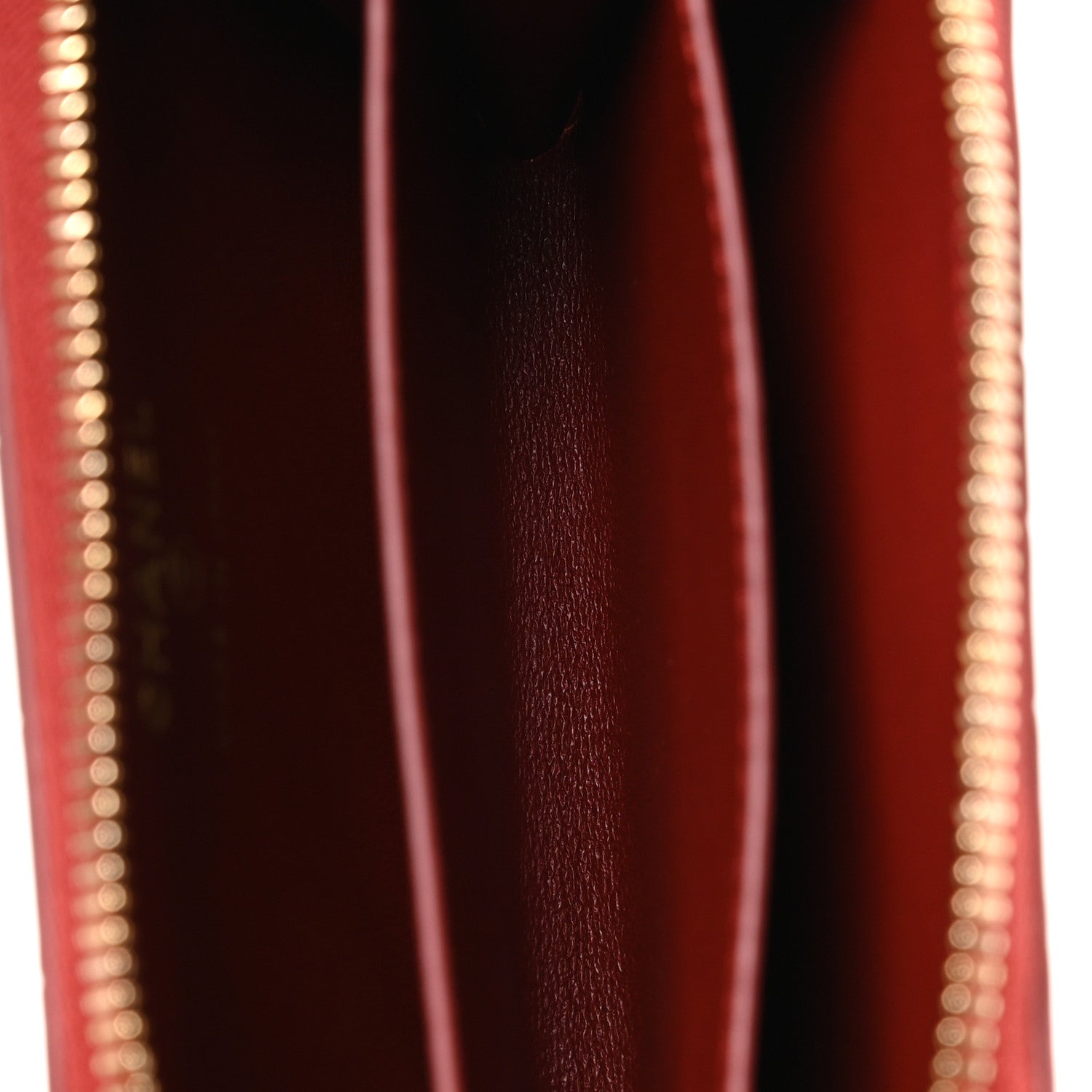 Chanel Calfskin Crocodile Embossed Crococo Coin Purse Burgundy 5 of 8