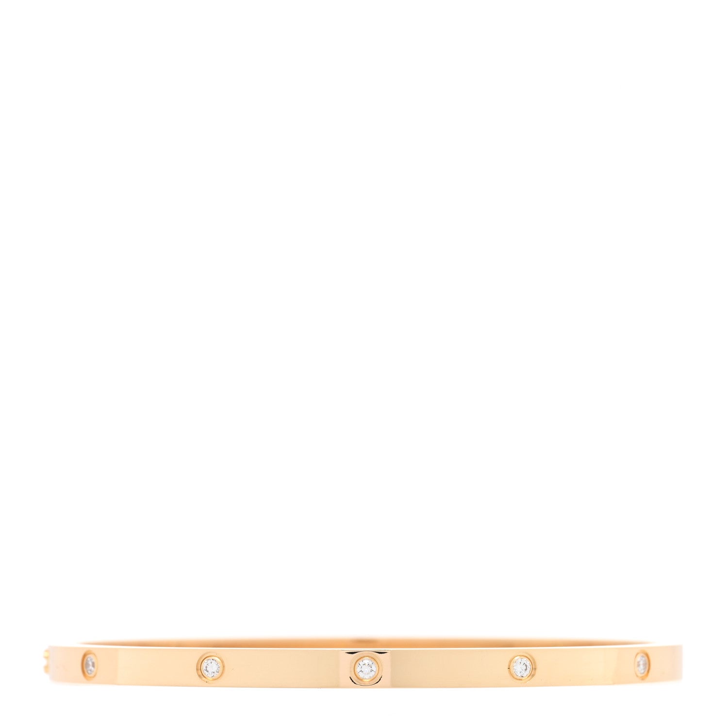 Cartier 18K Yellow Gold 10 Diamond Small LOVE Bracelet 17 2 of 5