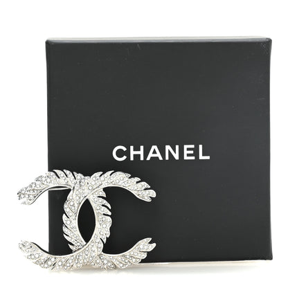 Chanel Crystal Large CC Brooch Silver 4 of 4