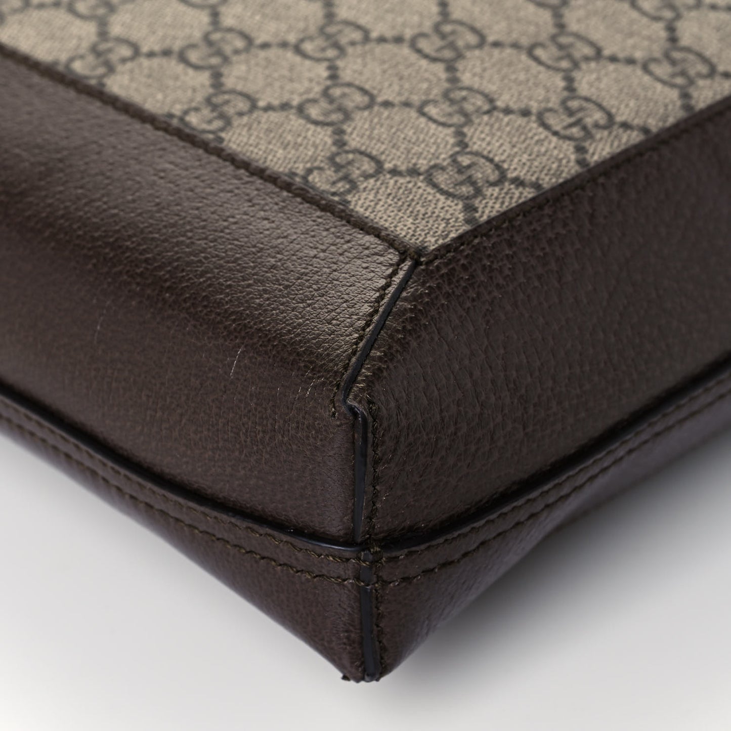 GG Supreme Monogram Web Large Ophidia Vertical Shopping Tote Brown