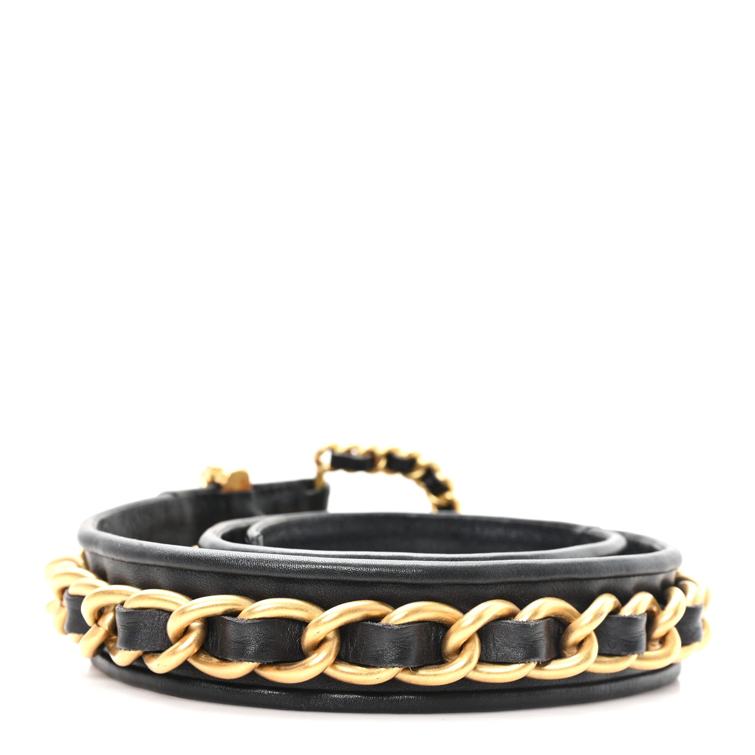 Chanel Lambskin Chain Belt 85 34 Black Gold 2 of 5