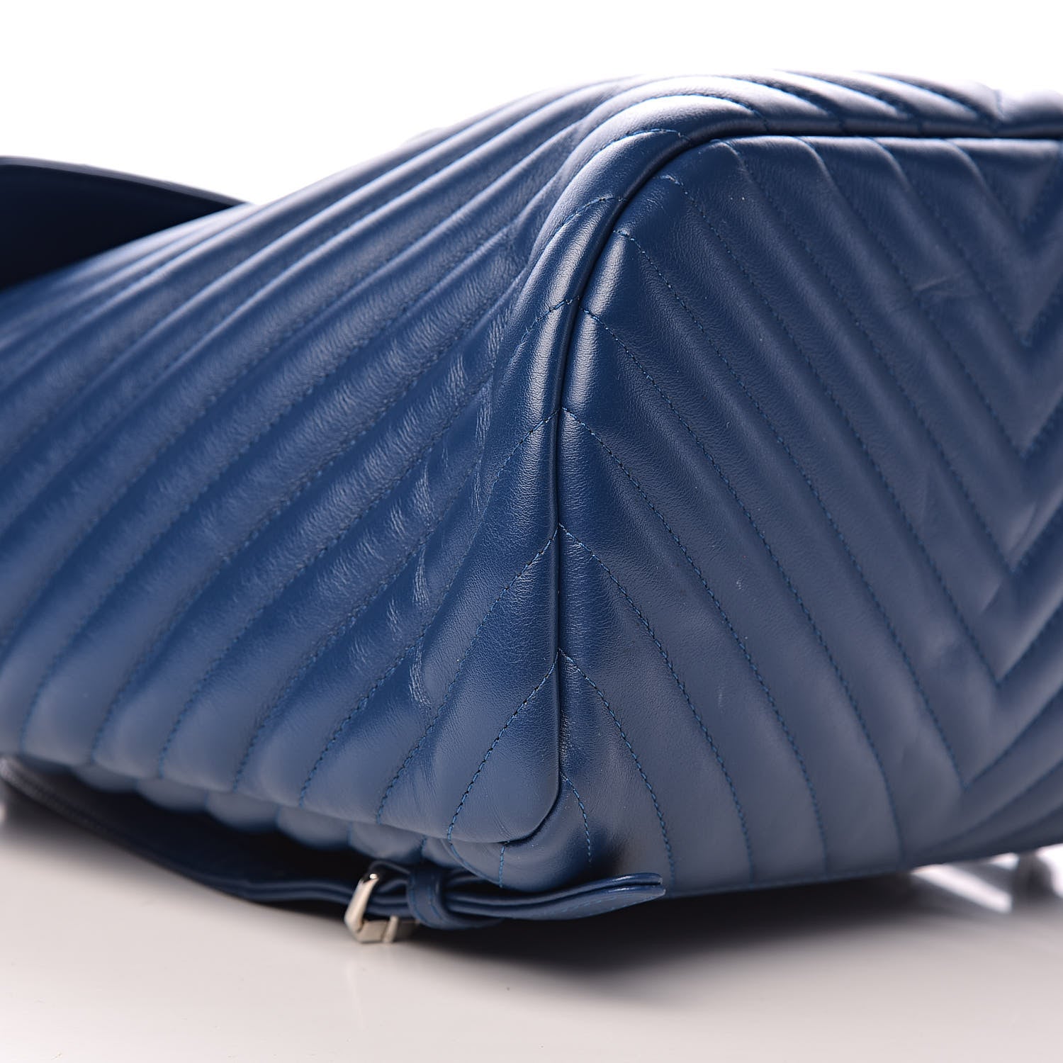 Chanel Calfskin Chevron Quilted Large Urban Spirit Backpack Blue 9 of 11
