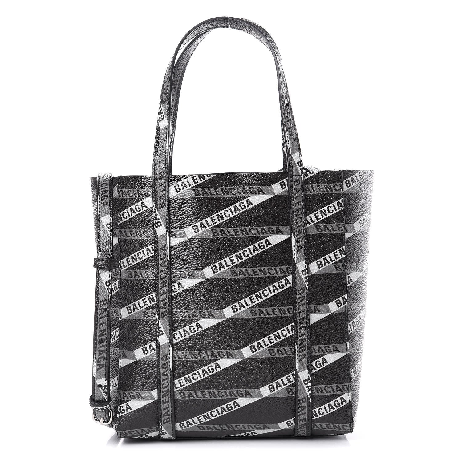 Balenciaga Coated Canvas Losange Monogram XXS Tote Black Grey 1 of 7