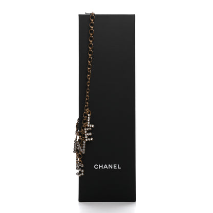 Chanel Crystal City of Lights Letter Chain Necklace Gold 5 of 5