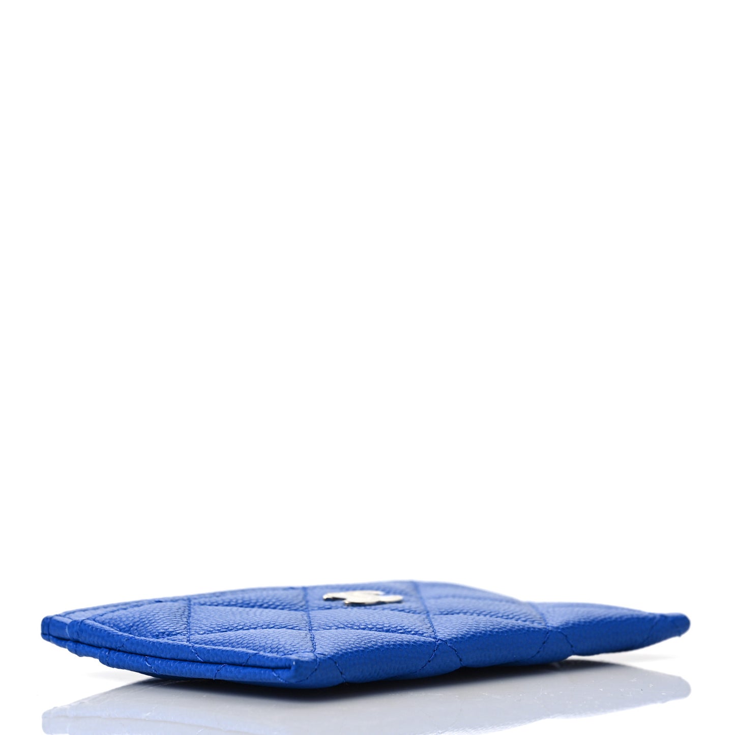 Caviar Quilted Card Holder Blue