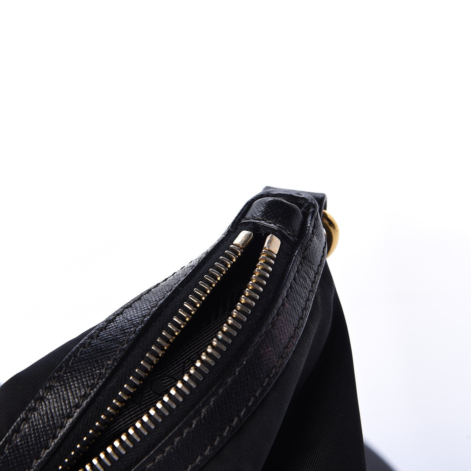 Prada Tessuto Nylon Saffiano Tote Black 10 of 12
