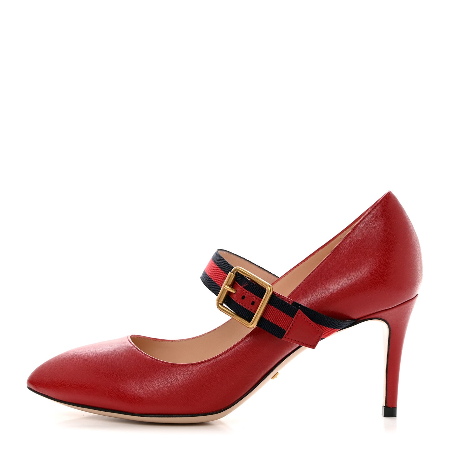 Malaga Kid Sylvie Web Mid Heel Pumps 36 Hibiscus Red