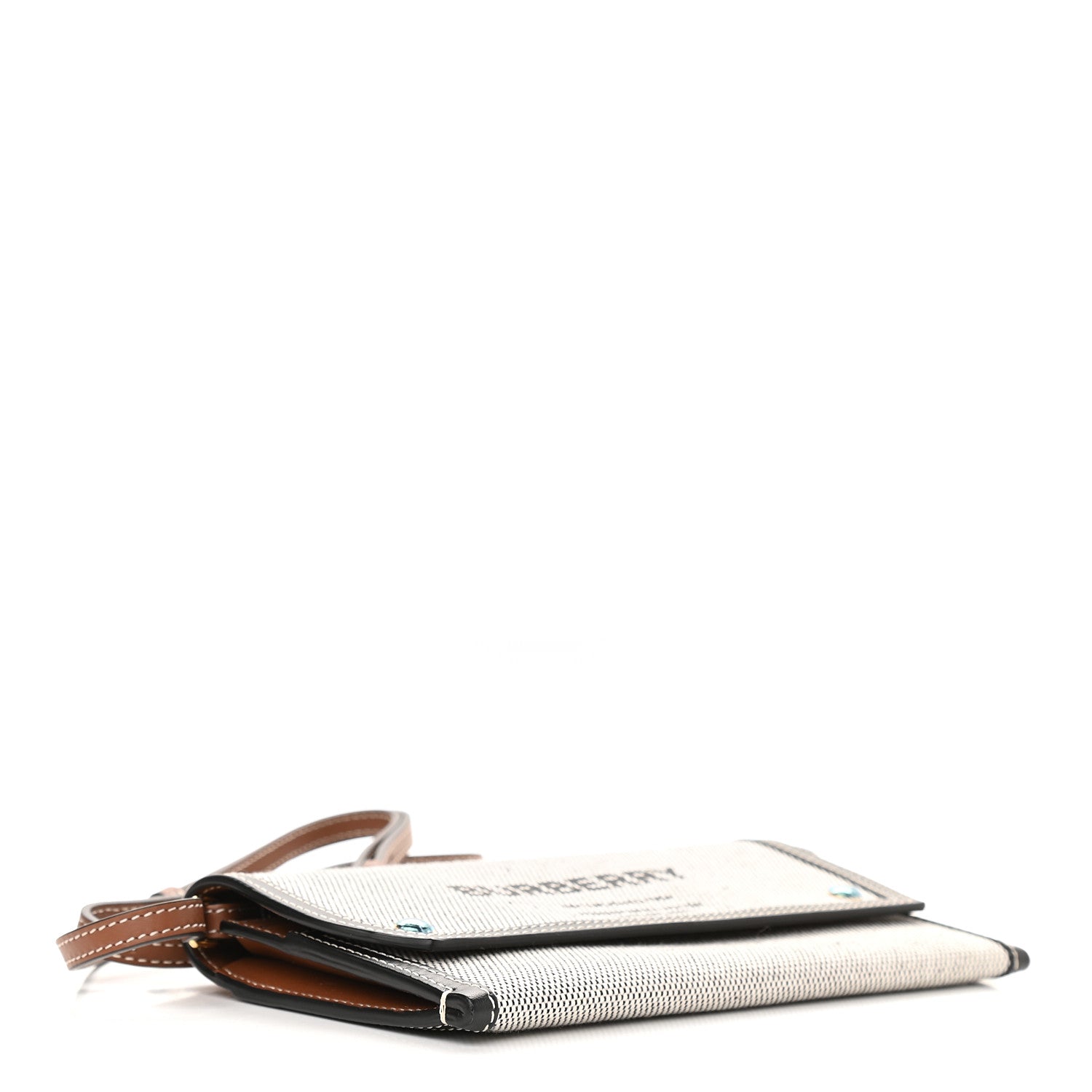 Burberry Cotton Canvas Horseferry Print Phone Case With Strap Black Tan 4 of 8