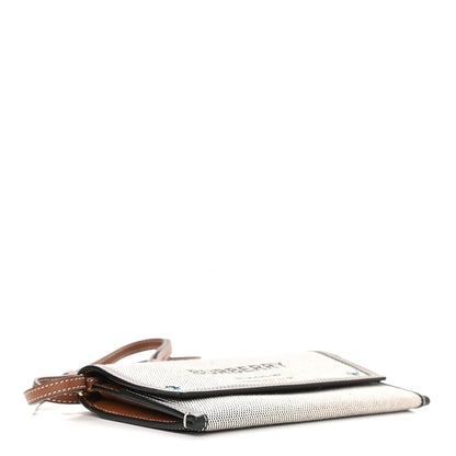 Burberry Cotton Canvas Horseferry Print Phone Case With Strap Black Tan 4 of 8