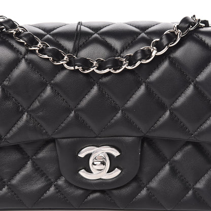 Chanel Lambskin Quilted Mini Rectangular Flap Black 12 of 13