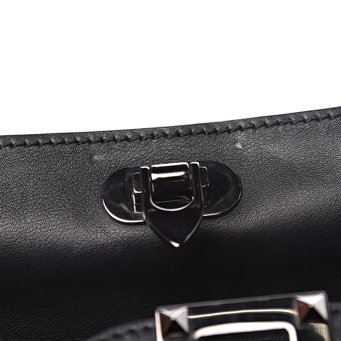 Vitello Small Rockstud Tote Black