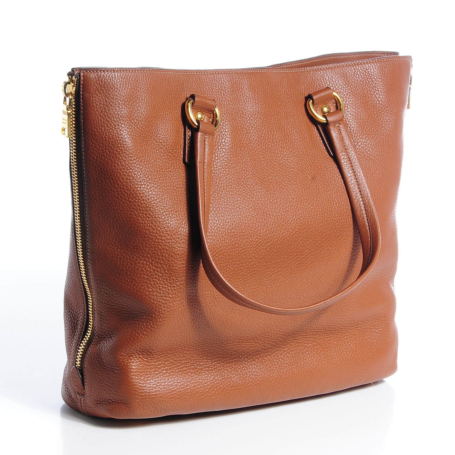 Prada Vitello Daino Shopping Tote Brandy 5 of 12