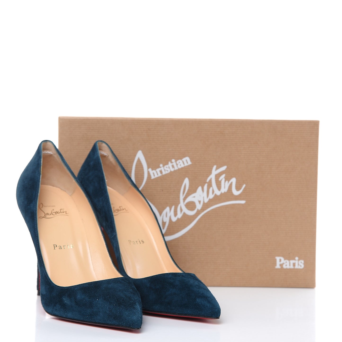 Veau Velours Pigalle 100 Pumps 38.5 Blue Khol