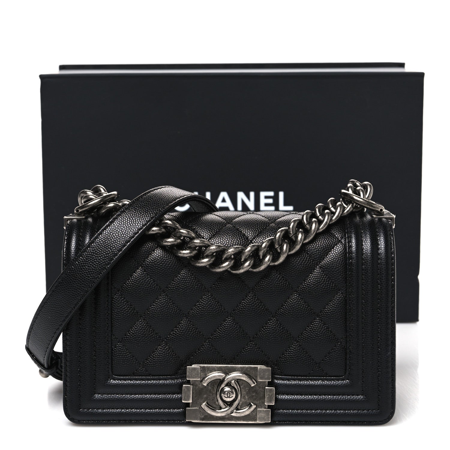 Chanel Caviar Quilted Small Boy Flap Black 11 of 11
