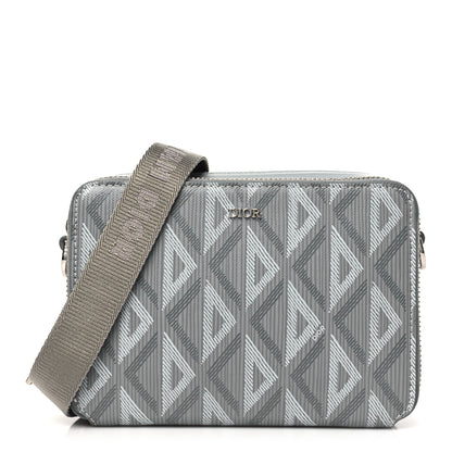 Christian Dior Coated Canvas CD Diamond Messenger Pouch Grey 1 of 12