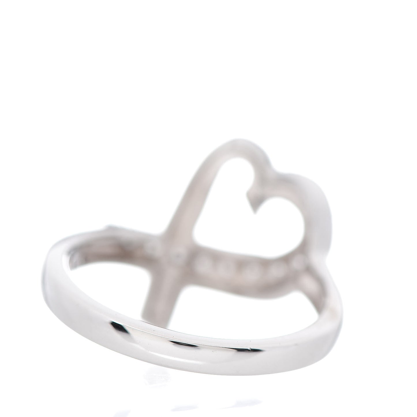 18K White Gold Diamond Paloma Picasso Loving Heart Ring 49 5