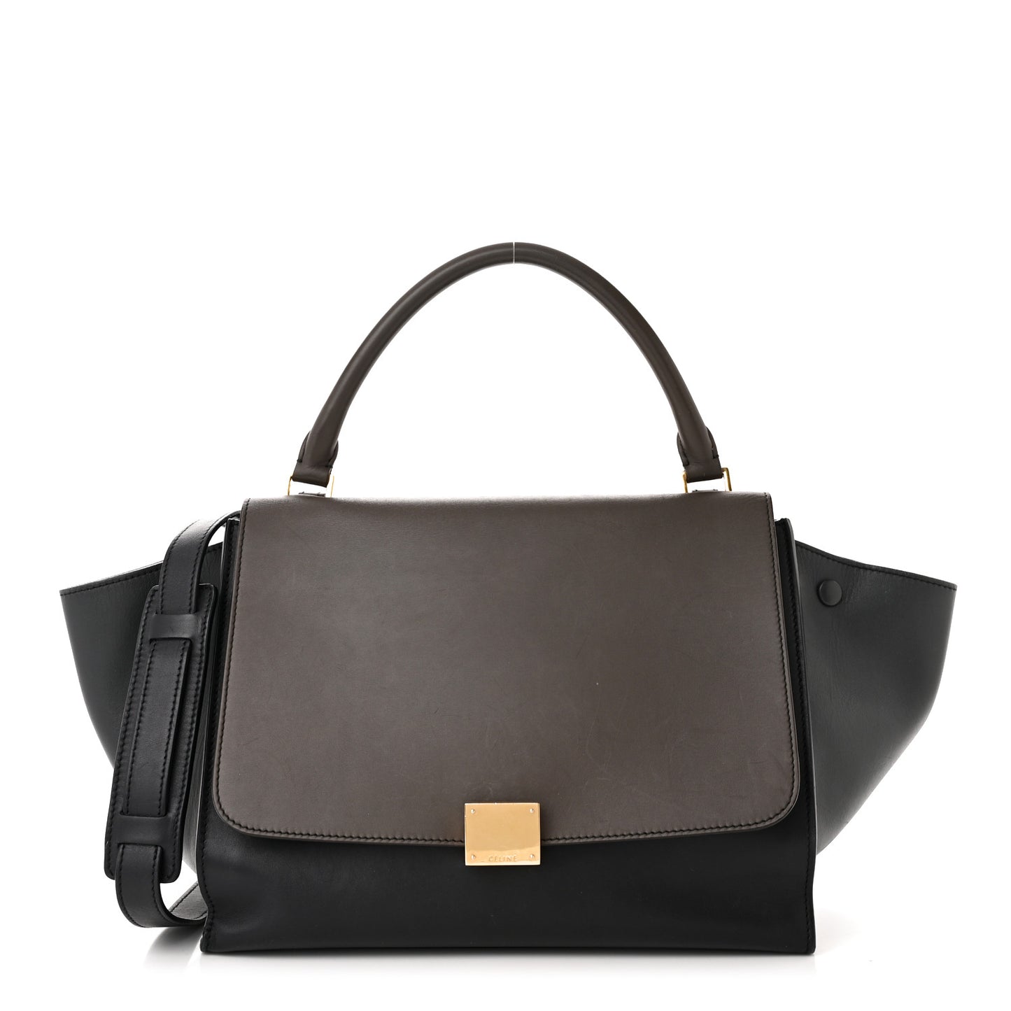 Smooth Calfskin Medium Tri-Color Trapeze Anthracite