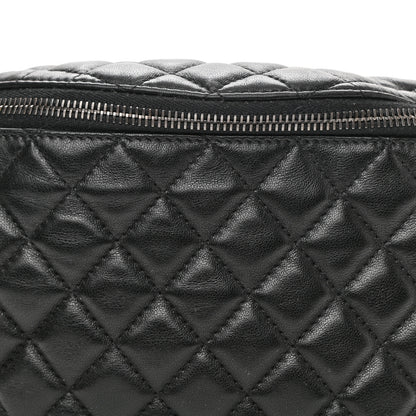 Chanel Lambskin Quilted Banane Waist Bag Fanny Pack Black 8 of 10
