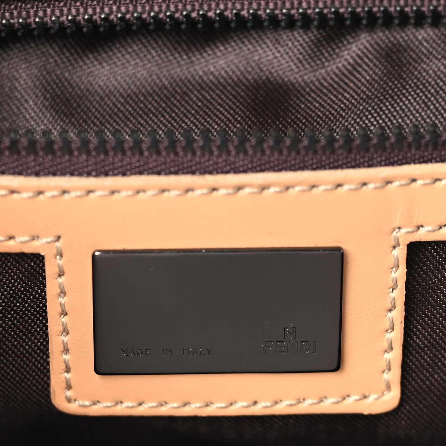 Fendi Zucchino Zip Top Tote Beige 5 of 8