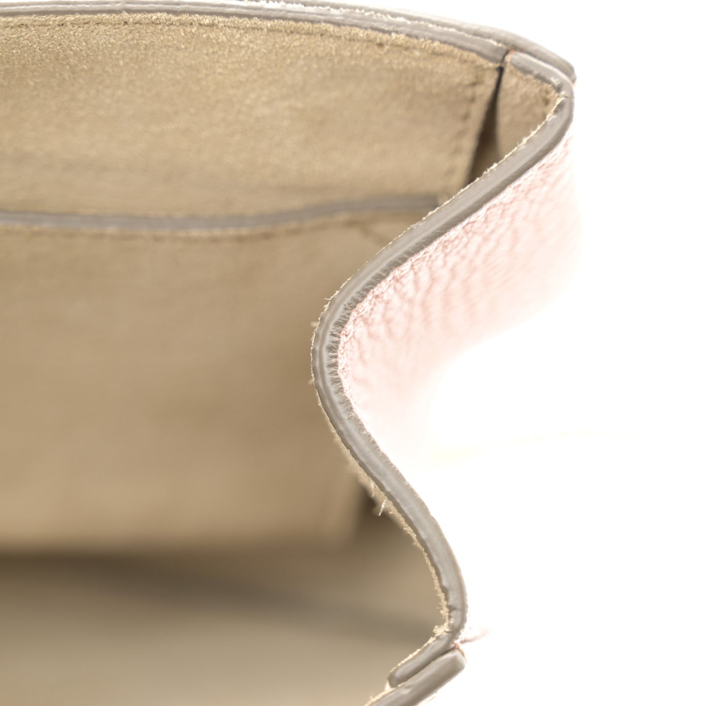 Grained Lambskin Mini Drew Shoulder Bag Cement Pink