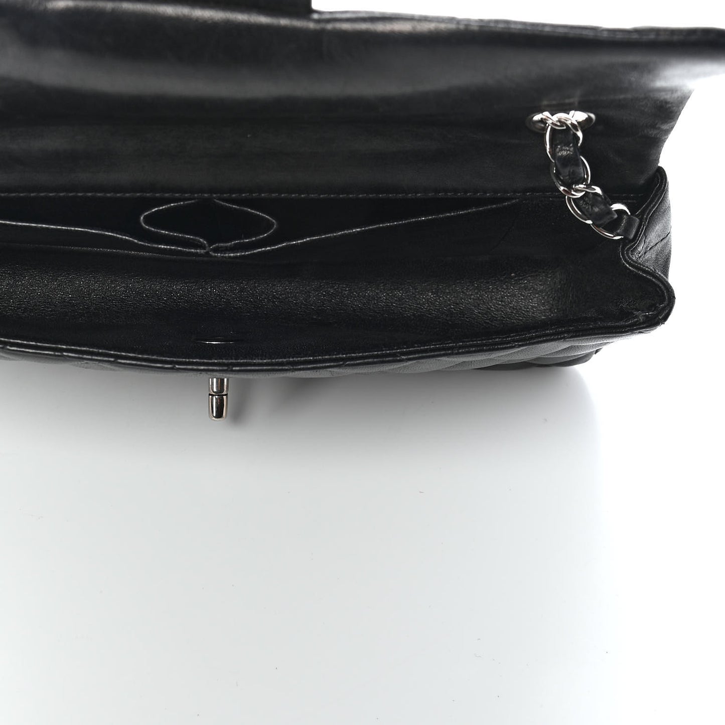 Lambskin Quilted East West Flap Black